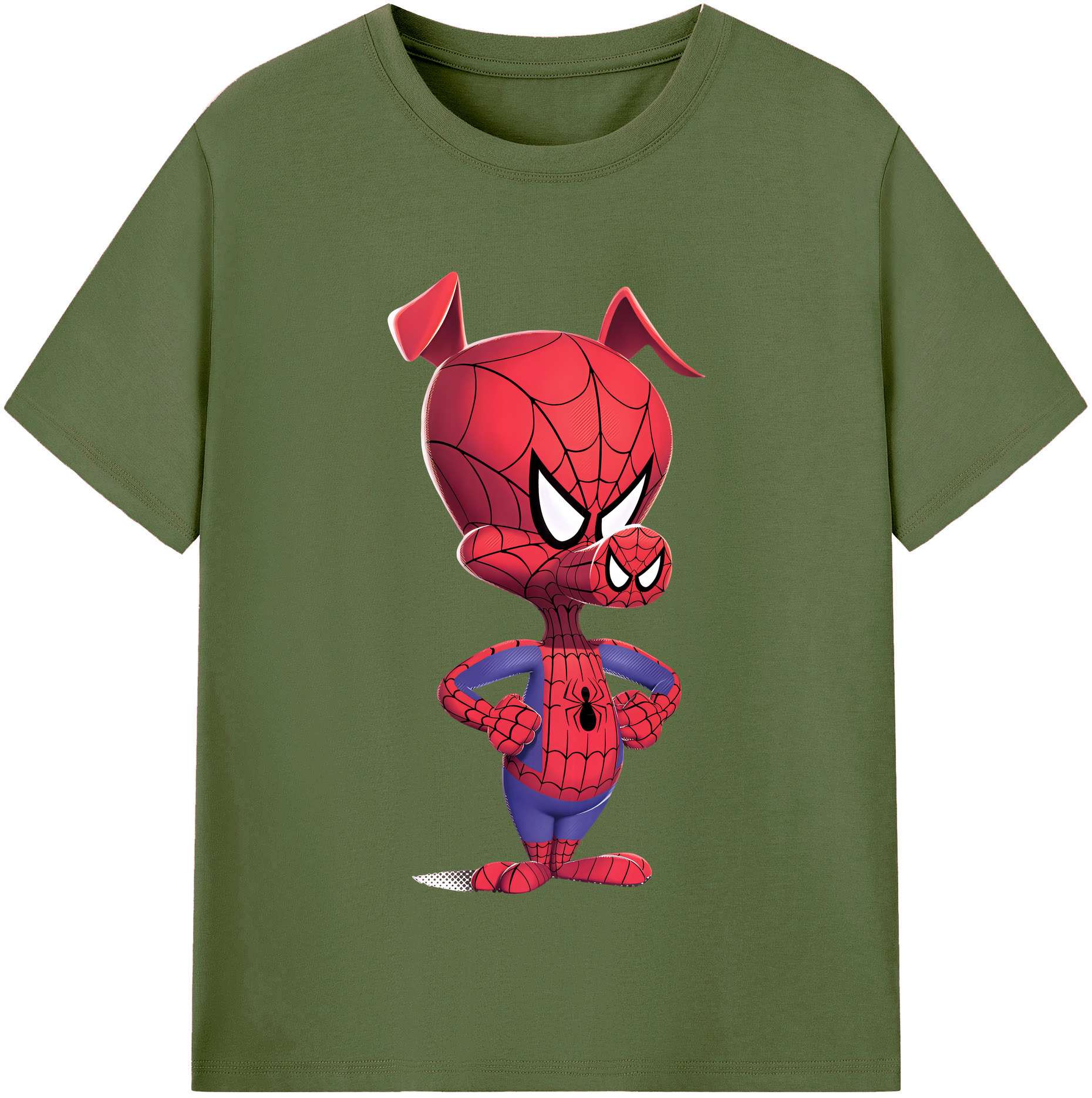 （画像用） Spider Man スパイダーマン 綿100％半袖Tシャツ（フロントプリント）
